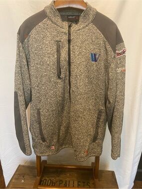 Ariat FR Gray Heather Zip Pullover